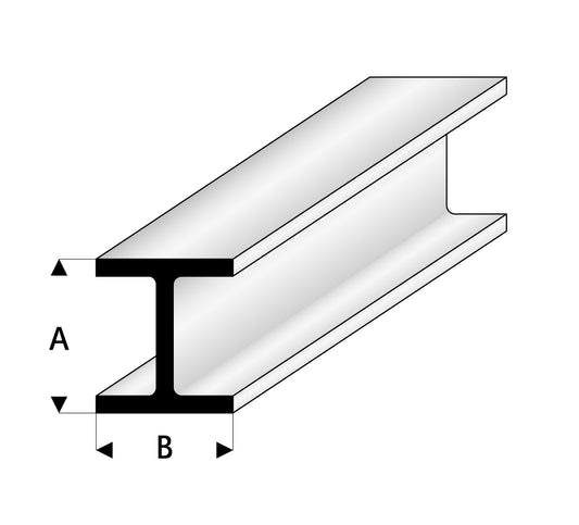 H - Profil  9,0 x 9,0 x 1000 mm        Kunststoff