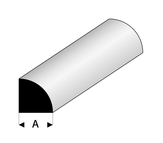Viertel - Rundstab  3,0 x 1000 mm  Kunststoff