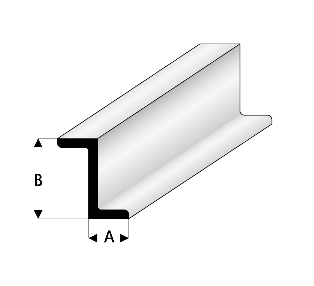 Z - Profil  2,0 x 3,0 x 1000 mm         Kunststoff