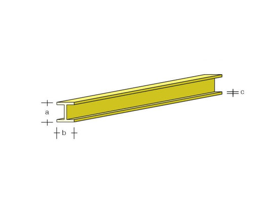 H-Profil 3.5x3.5 x1000 mm            Messing