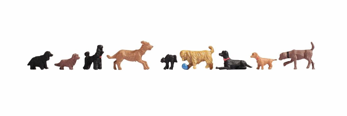 Hunde, 9 Stk., 1:87