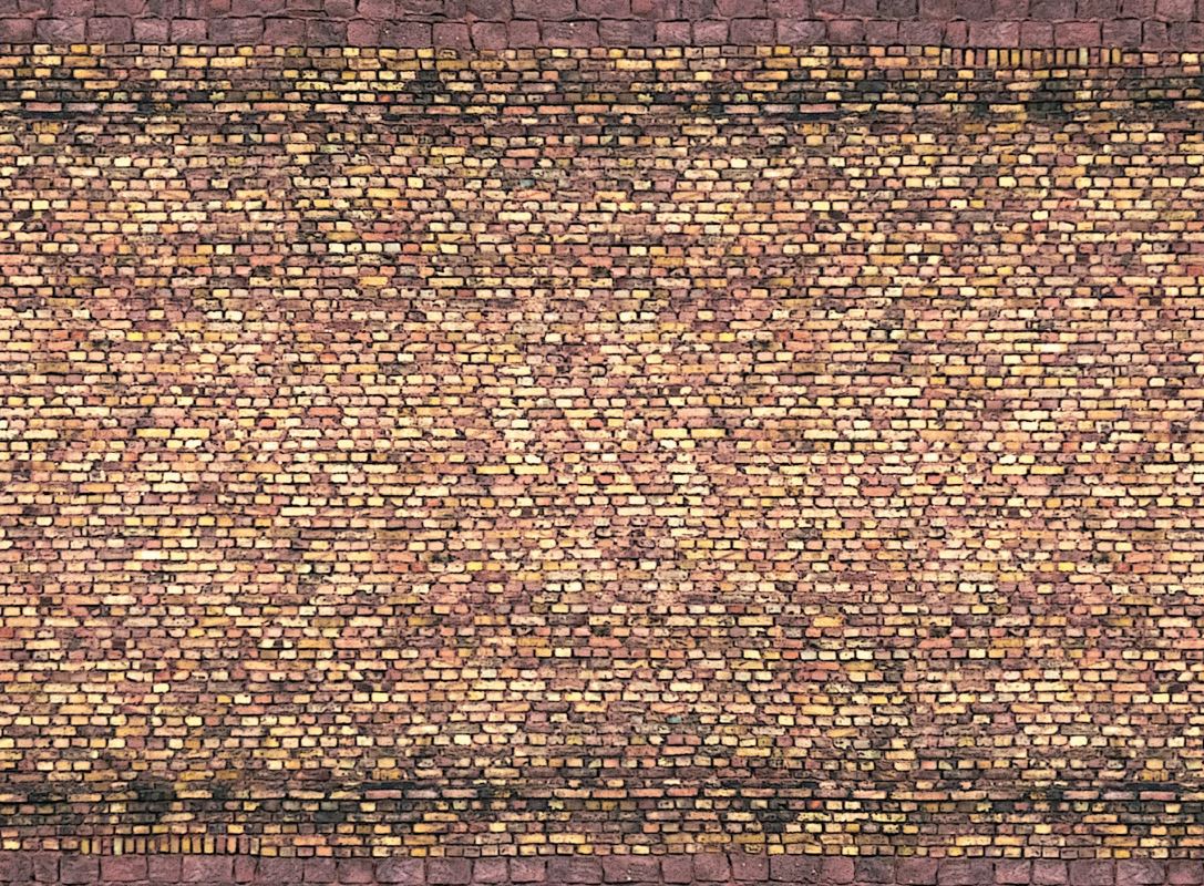 3D-Kartonplatte “Ziegel”, Gelbtöne, Bunt, 250 x 125 mm