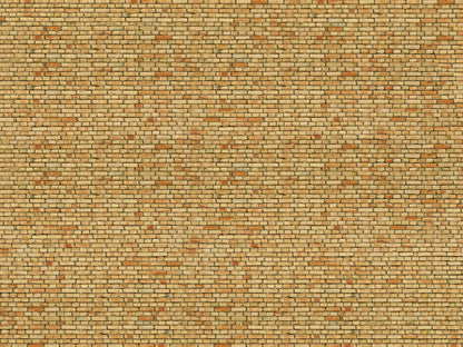 3D-Kartonplatte “Klinker”, Gelbtöne, Bunt, 250 x 125 mm