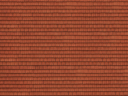 3D-Kartonplatte “Dachziegel”, Rottöne, Bunt, 250 x 125 mm