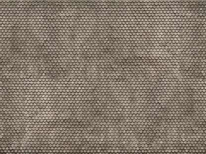 3D-Kartonplatte “Biberschwanz-Dachziegel”, Grautöne, Bunt, 250 x 125 mm