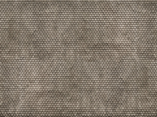 3D-Kartonplatte “Biberschwanz-Dachziegel”, Grautöne, Bunt, 250 x 125 mm