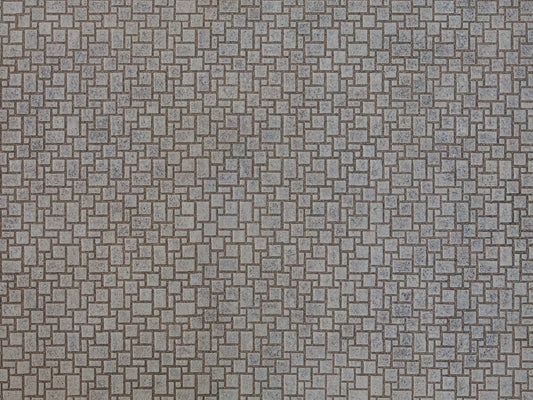 3D-Kartonplatte “modernes Pflaster”, Grautöne, Bunt, 250 x 125 mm