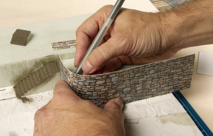 3D-Kartonplatte “Ziegel”, Gelbtöne, Bunt, 250 x 125 mm