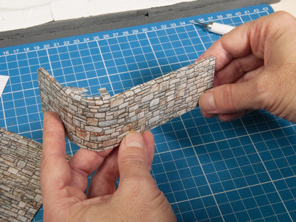 3D-Kartonplatte “Biberschwanz-Dachziegel”, Rottöne, Bunt, 250 x 125 mm