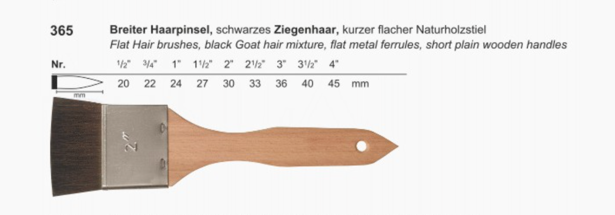 Haarpinsel breit      2"