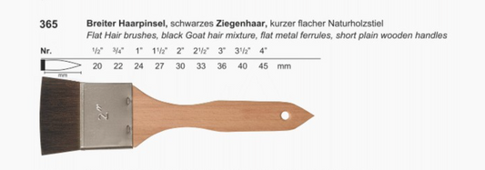 Haarpinsel breit  1 "