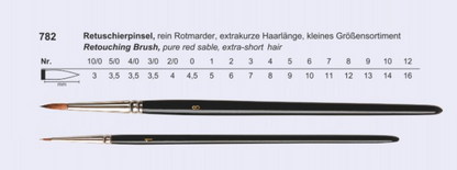 Retuschierpinsel Nr.3    Rotmarderhaar
