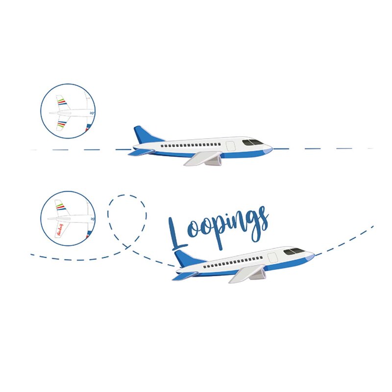 Siva Air 571 blau  Linienflugzeug Wurfgleiter aus EPO