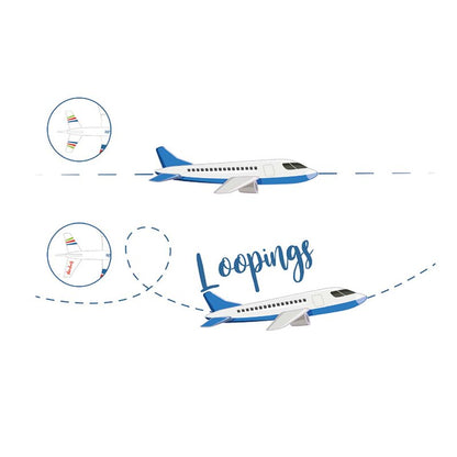 Siva Air 571 blau  Linienflugzeug Wurfgleiter aus EPO