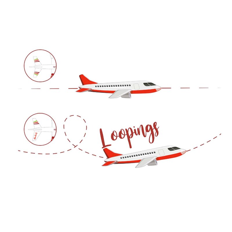 Siva Air 571 rot   Linienflugzeug Wurfgleiter aus EPO