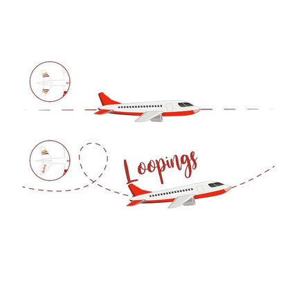 Siva Air 571 rot   Linienflugzeug Wurfgleiter aus EPO