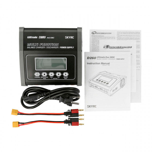 Ladegerät Duo D260 1-15 Zellen Nixx / 1-6S Lixx / 2-20V Pb, max 14 A, 130 Watt