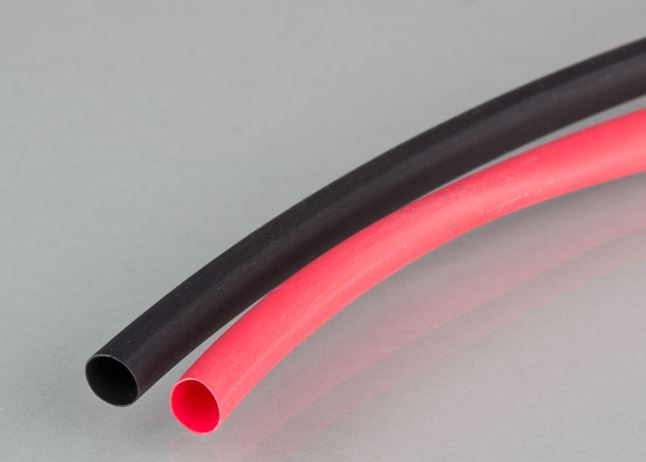 Schrumpfschlauch   6.4 mm,  3.2 mm, per m schwarz