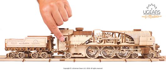 Lokomotive V-Express mit Tender              UGears