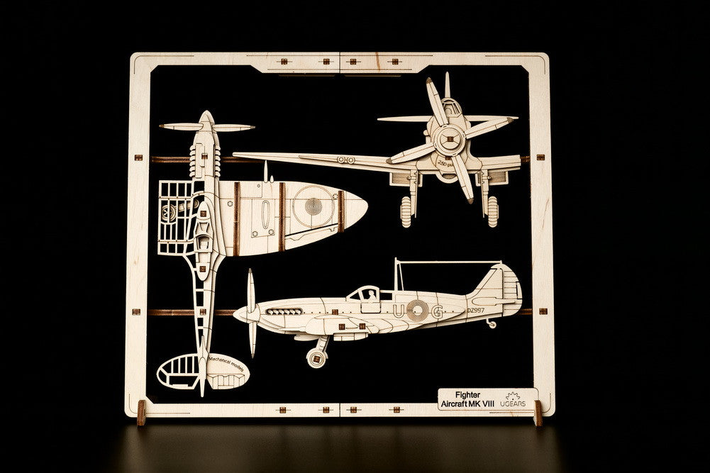 2,5D Wandbild Jagdflugzeug MK VIII                           UGears
