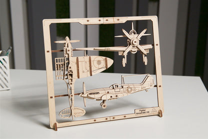 2,5D Wandbild Jagdflugzeug MK VIII                           UGears