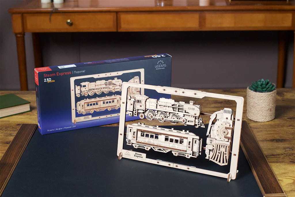 2,5D Wandbild Dampflokomotive                           UGears