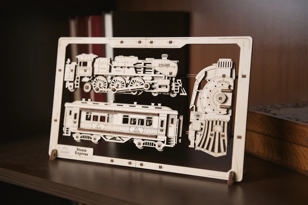 2,5D Wandbild Dampflokomotive                           UGears