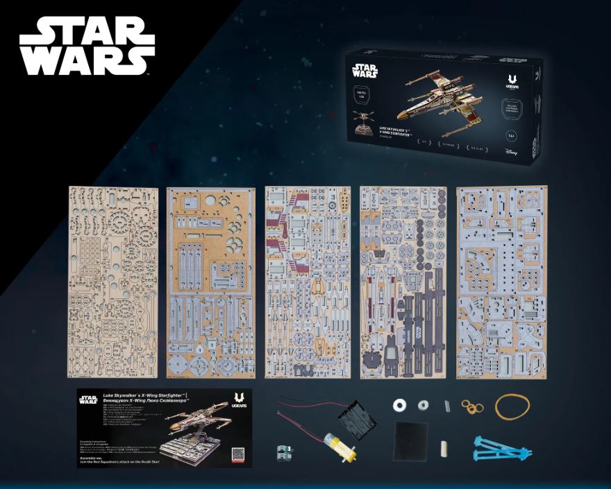 Luke Skywalkers X-Wing Starfighter, 1:55, Star Wars, Disney, UGears