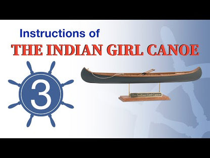 The Indian Girl Canoe  Länge 306 mm, Holzbausatz