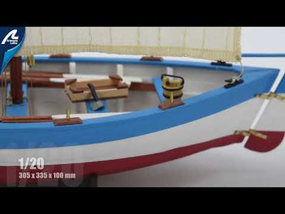 La Provençale Fischersegelboot,  Länge 308 mm, 1:20, Holzbausatz