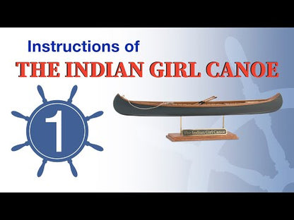The Indian Girl Canoe  Länge 306 mm, Holzbausatz