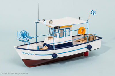 Santorin griechischer Fischkutter Holzbausatz
